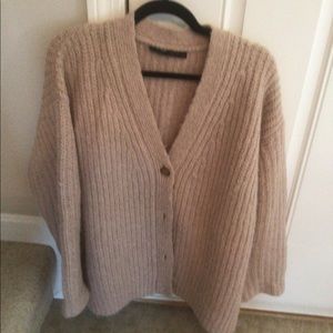 Jenni Kayne Alpaca Cocoon Sweater Taupe M